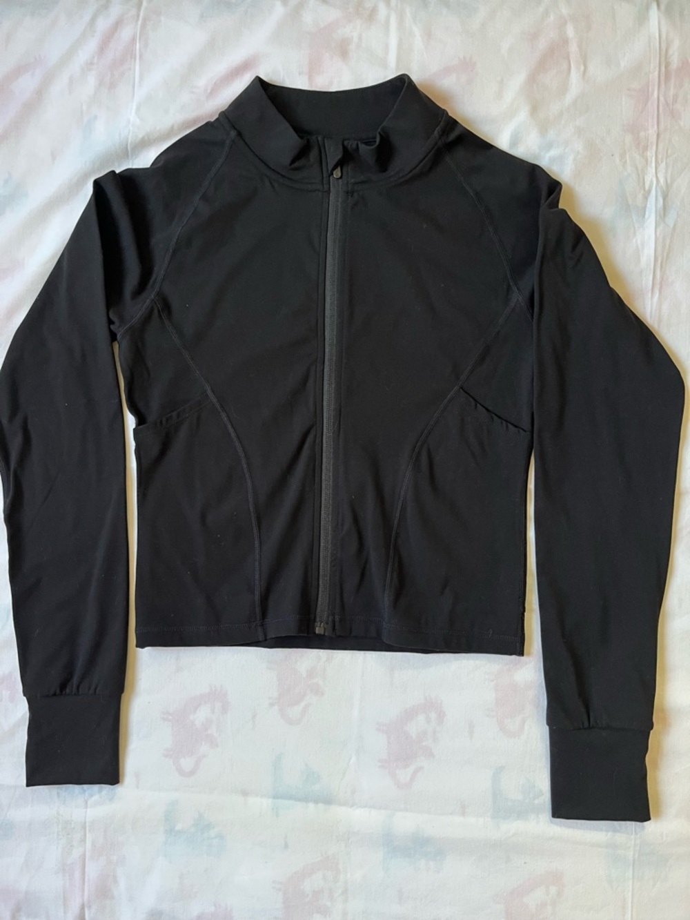 Black Zip-Up Athletic Jacket